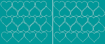 Naklejki serca walentynki 5 cm naklejka 40 szt turkusowy matowy