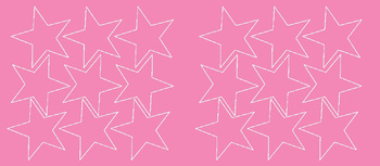 Naklejki gwiazdki 8 cm gwiazdy samoprzylepne 18 szt. różowy matowy