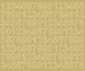 Naklejka cyfry samoprzylepne 2 cm naklejki złoty matowy