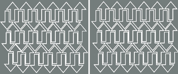 Naklejka strzałki 5x3cm 72 sztuki naklejki szary matowy.