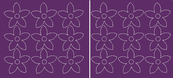 Naklejka na ścianę kwiaty naklejki kwiatki 18szt fioletowy połysk