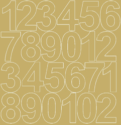 Naklejka cyfry samoprzylepne 12 cm naklejki złoty z połyskiem