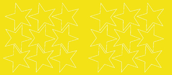 Naklejki gwiazdki 8 cm gwiazdy samoprzylepne 18 szt. żółty matowy