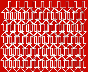 Naklejka strzałki 3x2cm 110 sztuk naklejki czerwony matowy