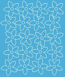 Naklejki na ścianę kwiatki 20 szt. jasnoniebieski z połyskiem