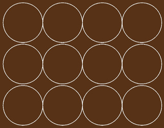 Naklejka koła 12 cm naklejki kółka kropki 12 szt brązowy matowy
