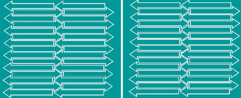 Naklejka strzałki 10x2cm 60 sztuk naklejki turkusowy matowy