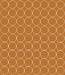 Naklejki koła 5 cm kółka grochy kropki 72 szt. miedziany matowy