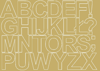 Naklejka litery samoprzylepne 8 cm naklejki złoty matowy