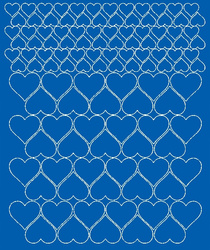 Naklejka na rower kask naklejki serca 116 sztuk niebieski matowy