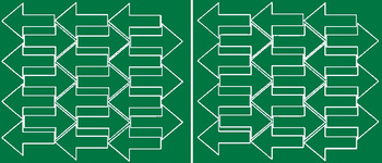 Naklejka strzałki 7x4,5cm 42 sztuki naklejki zielony z połyskiem