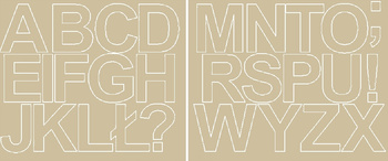 Naklejka litery samoprzylepne 6 cm naklejki beżowy z połyskiem