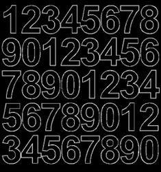 Naklejka cyfry samoprzylepne 3,5 cm naklejki czarny matowy