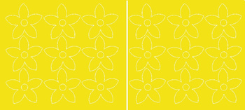 Naklejka na ścianę kwiaty naklejki kwiatki 18 sztuk żółty połysk