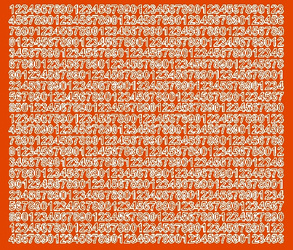 Naklejka cyfry samoprzylepne 7 mm naklejki pomarańczowy połysk