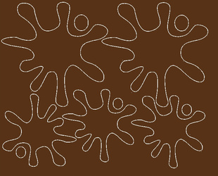 Naklejka maskująca naklejki kleksy brązowy z połyskiem