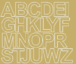 Naklejka litery samoprzylepne 4,5 cm naklejki złoty matowy