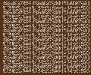 Naklejka cyfry samoprzylepne 1 cm naklejki brązowy matowy