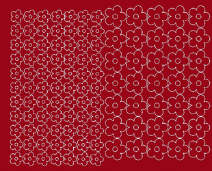 Naklejka na rower kask kwiaty 112 szt. ciemno czerwony połysk