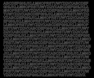 Naklejka litery samoprzylepne 7 mm naklejki czarny matowy
