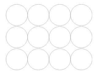 Naklejka koła 12 cm naklejki kółka kropki 12 szt biały matowy