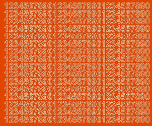 Naklejka cyfry samoprzylepne 1 cm naklejki pomarańczowy połysk.