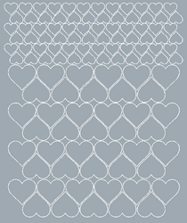 Serca naklejki na rower kask okna ściany 116 szt. srebrny z połyskiem