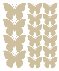 Naklejka na ścianę motyle naklejki 32 sztuki beżowy matowy
