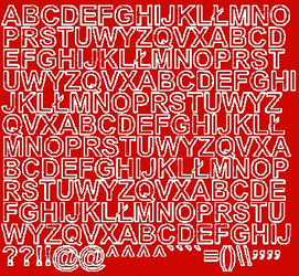 Naklejka litery samoprzylepne 1.5 cm naklejki czerwony matowy