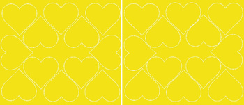 Naklejki serca walentynki 7 cm naklejka 24 sztuki żółty połysk