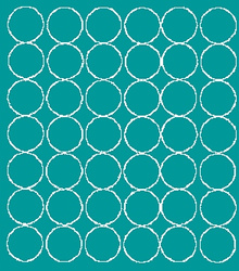 Naklejka koła 3 cm naklejki kółka kropki 42 szt turkusowy matowy