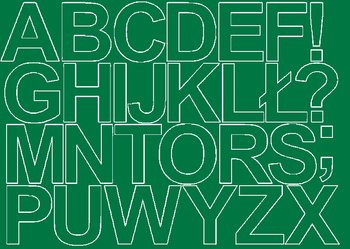 Naklejka litery samoprzylepne 8 cm naklejki zielony matowy