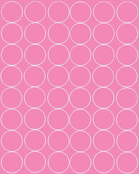 Naklejka koła 6 cm naklejki kółka kropki 48 sztuk różowy matowy