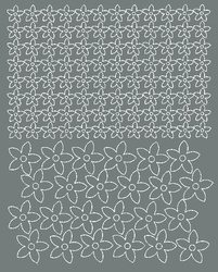 Naklejka na rower kask kwiaty kwiatki 120 sztuk szary matowy