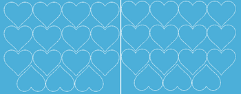 Naklejki serca walentynki 6 cm naklejka 30 sztuk  jasnoniebieski matowy