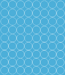 Naklejki koła 5 cm kółka grochy kropki 72 szt. jasnoniebieski matowy