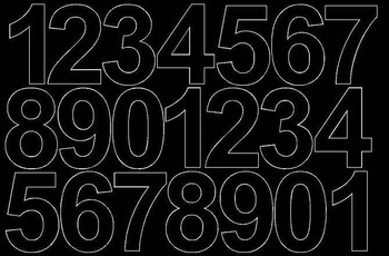 Naklejka cyfry samoprzylepne 10 cm naklejki czarny z połyskiem