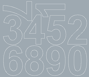 Naklejki cyfry samoprzylepne 8 cm srebrny z połyskiem