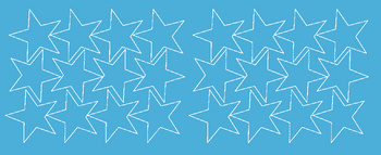 Naklejki gwiazdki 7 cm gwiazdy samoprzylepne 24 szt. jasnoniebieski matowy