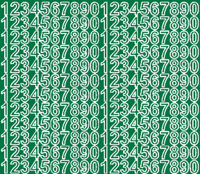 Naklejka cyfry samoprzylepne 1,5 cm naklejki zielony z połyskiem