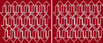 Naklejka strzałki 5x3cm 72 szt naklejki ciemno czerwony matowy