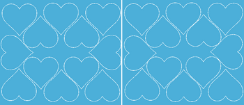 Naklejki serca walentynki 7 cm naklejka 24 sztuki  jasnoniebieski matowy