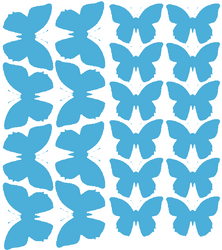 Naklejki na ścianę motyle 20 szt. jasnoniebieski matowy
