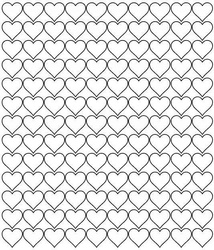 Naklejki serca walentynki 2 cm naklejka seduszko 130 szt. biały z połyskiem