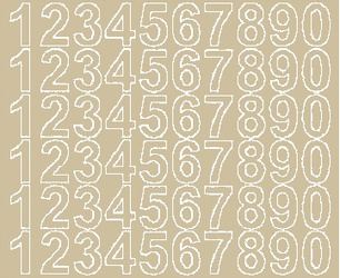 Naklejka cyfry samoprzylepne 3 cm naklejki beżowy matowy