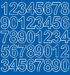 Naklejka cyfry samoprzylepne 3,5 cm naklejki niebieski matowy