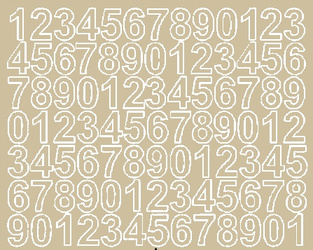 Naklejka cyfry samoprzylepne 2.5 cm naklejki beżowy matowy
