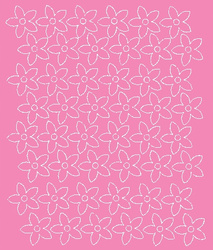 Naklejka na ścianę kwiaty 3 cm kwiatki 48 sztuk różowy matowy