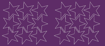 Naklejki gwiazdki 8 cm gwiazdy samoprzylepne 18 szt. fioletowy matowy