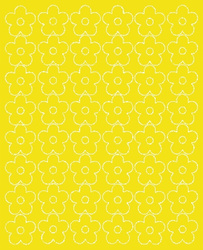 Naklejka na ścianę kwiaty 3 cm kwiatki 48 sztuk żółty matowy